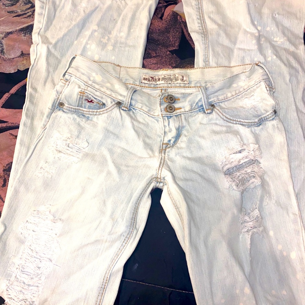 Hollister distressed flare jeans